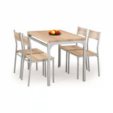 Set masa si 4 scaune HOUSTON OCN-35879, stejar sonoma/gri