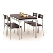 Set masa si 4 scaune HOUSTON OCN-35880, wenge/gri