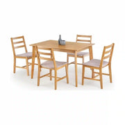 Set masa si 4 scaune HOUSTON OCN-35884, gri/stejar