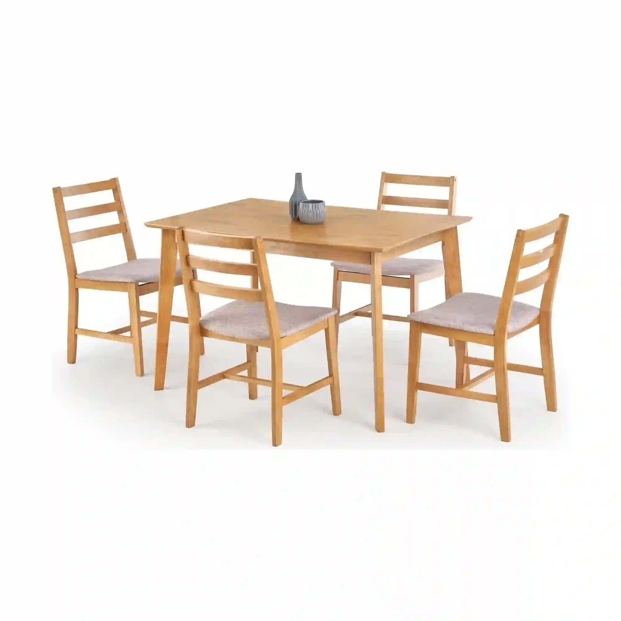 Set masa si 4 scaune HOUSTON OCN-35884, gri/stejar