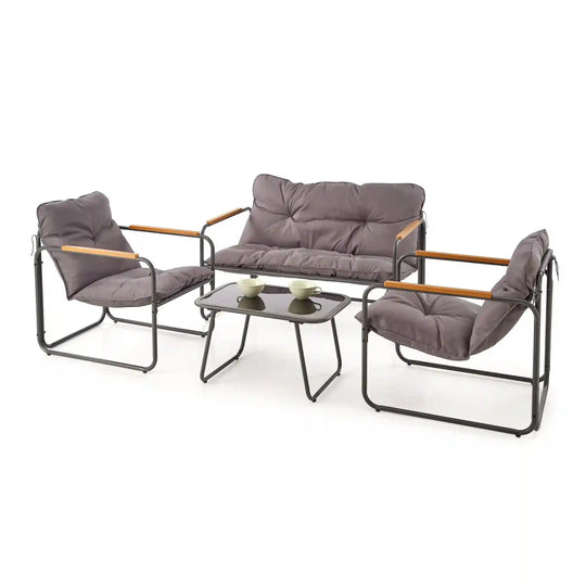 Set mobilier gradina HOUSTON OCN-35867, gri/negru