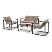 Set mobilier gradina HOUSTON OCN-35869, cappuccino/negru