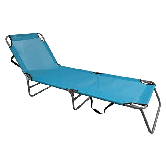 Sezlong gradina ATHENA OCN-28321, gri/albastru deschis