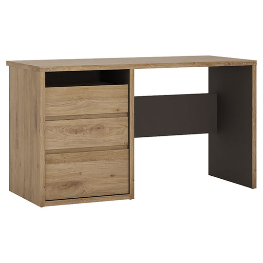 Birou SHELDON TIP 80, stejar,DTD laminat, 136x60x76.5 cm