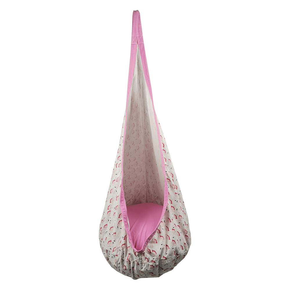 Fotoliu balansoar suspendat, roz/model flamingo, SIESTA TYP 2