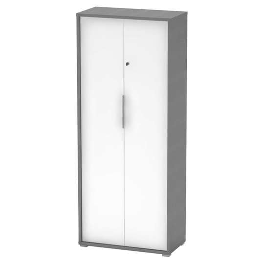 Dulap RIOMA NEW TIPUL 31 cu incuietoare, DTD, grafit/alb, 75x38x182.6 cm