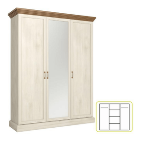 Dulap, pin nordic/ stejar sălbatic, ROYAL S3D