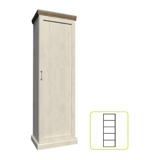 Dulap ROYAL S1D, pin nordic/stejar salbatic, PAL, 57x39x187 cm