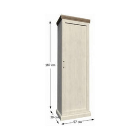 Dulap ROYAL S1D, pin nordic/stejar salbatic, PAL, 57x39x187 cm