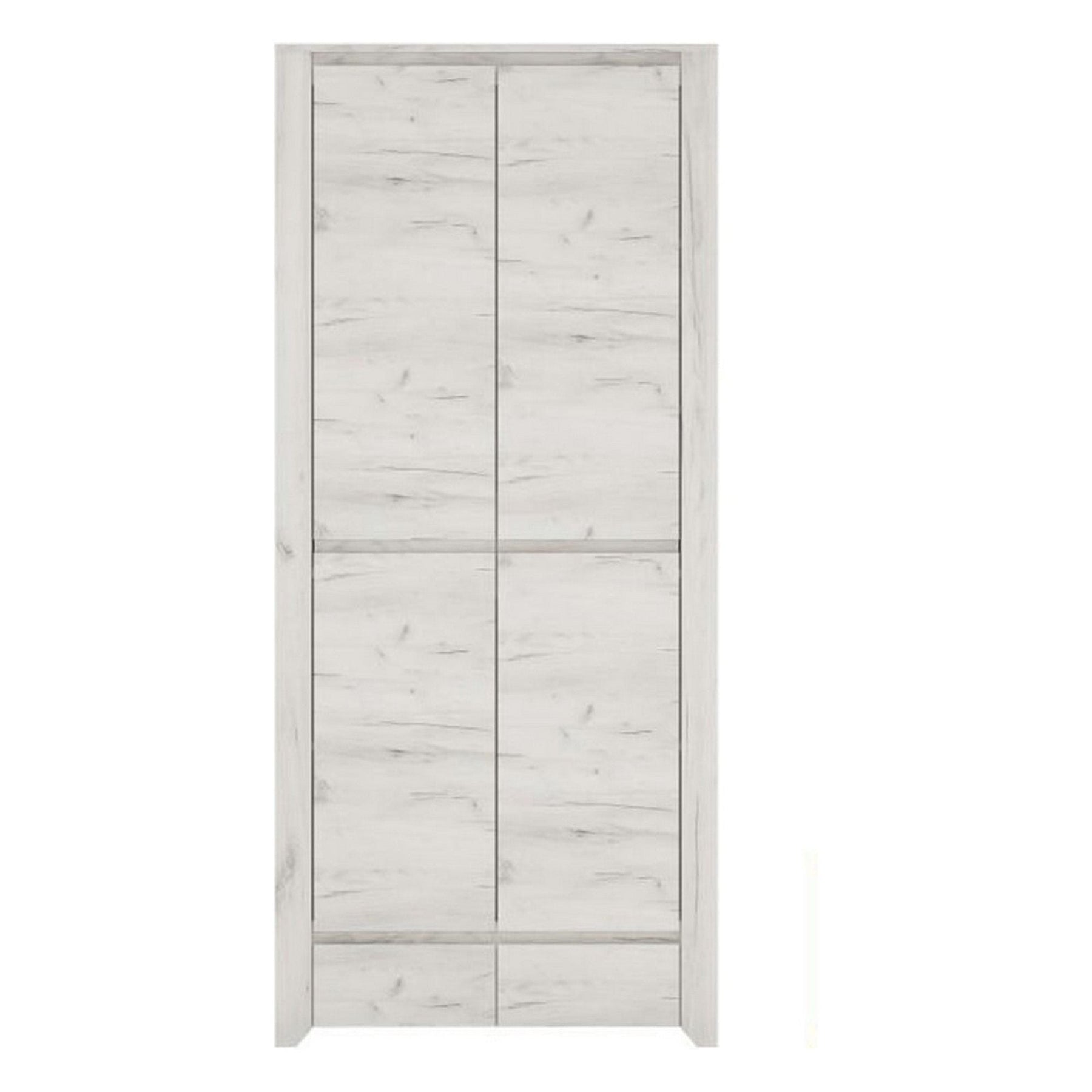 Dulap haine ANGEL typ 20, PAL melaminat, alb craft, 84x58,2x190,5 cm