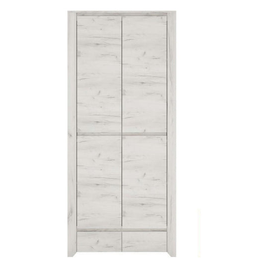 Dulap haine ANGEL typ 20, PAL melaminat, alb craft, 84x58,2x190,5 cm