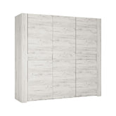 Dulap haine ANGEL TIP 22 3D, PAL melaminat, alb craft, 220,1x207,5x60 cm, 3 uşi