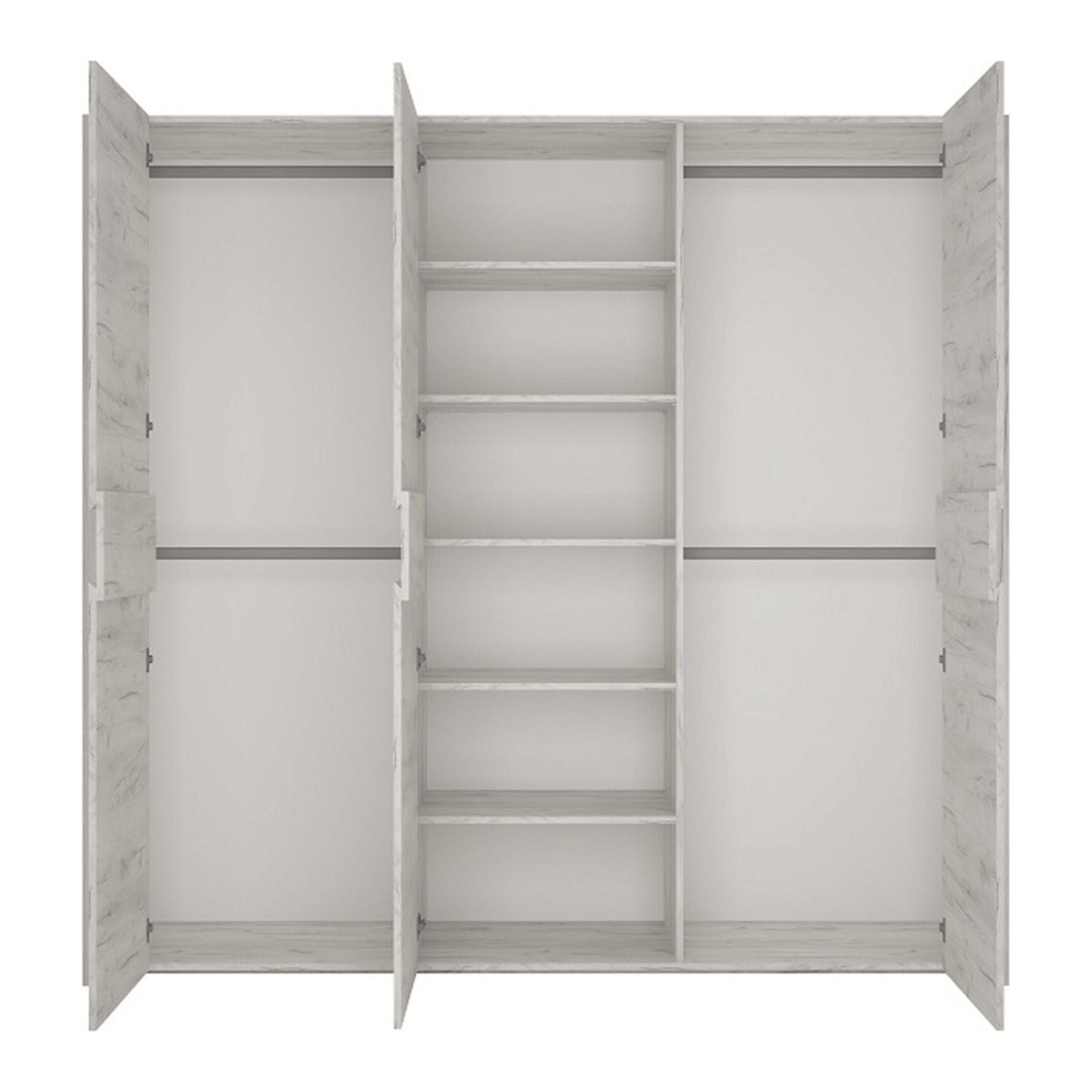 Dulap haine ANGEL TIP 22 3D, PAL melaminat, alb craft, 220,1x207,5x60 cm, 3 uşi