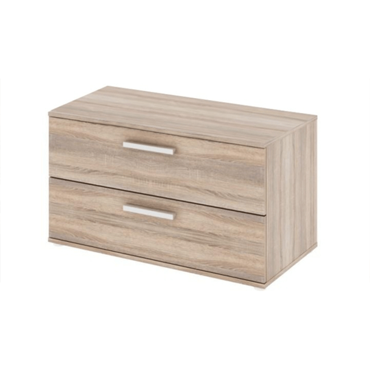 Dulap mic cu 2 sertare, PAL melaminat, stejar sonoma, DUNAJ TYP 8