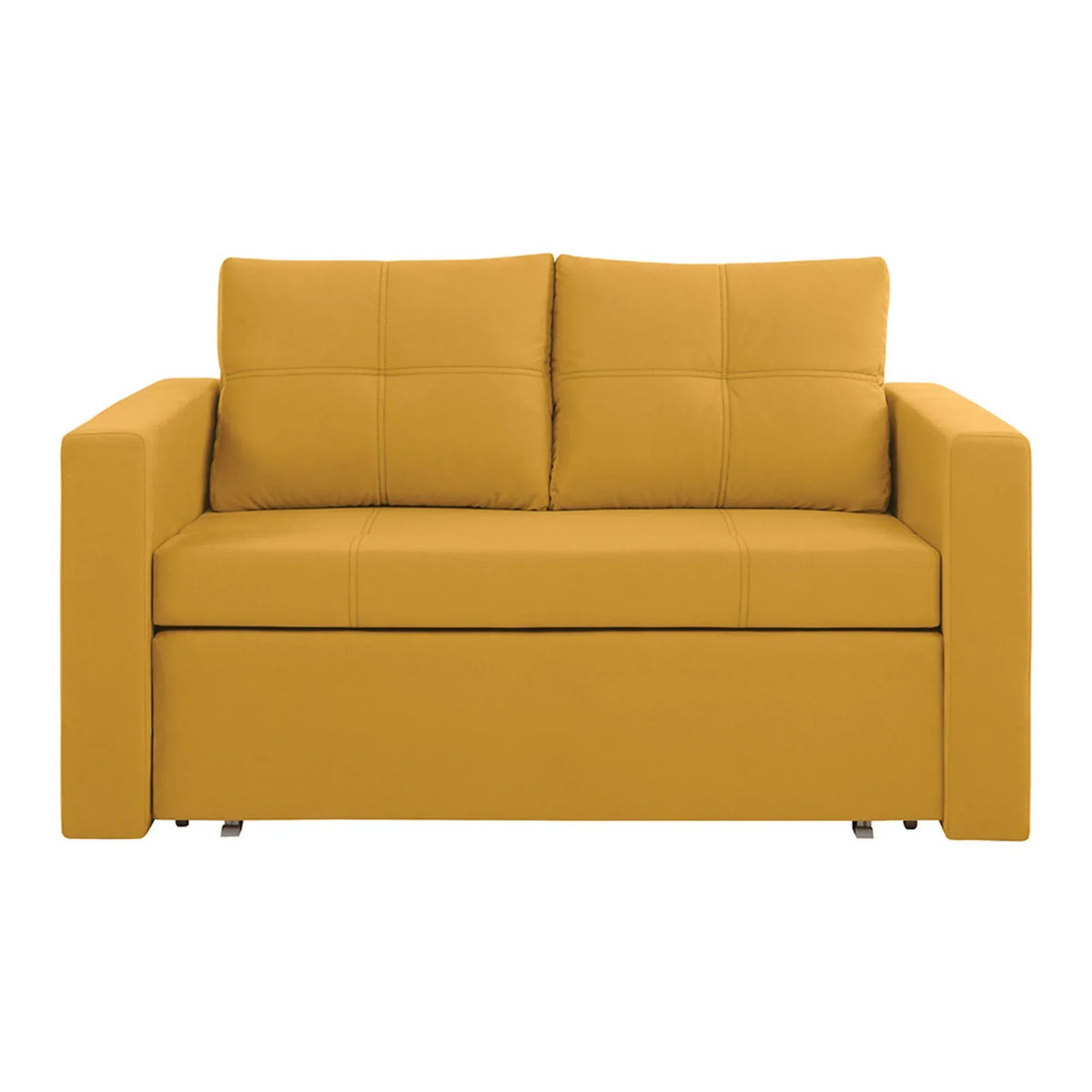 Canapea extensibila BUNIO III, stofa clasica galben - Manila 32, 147x88x86 cm