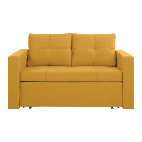 Canapea extensibila BUNIO III, stofa clasica galben - Manila 32, 147x88x86 cm