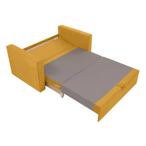 Canapea extensibila BUNIO III, stofa clasica galben - Manila 32, 147x88x86 cm