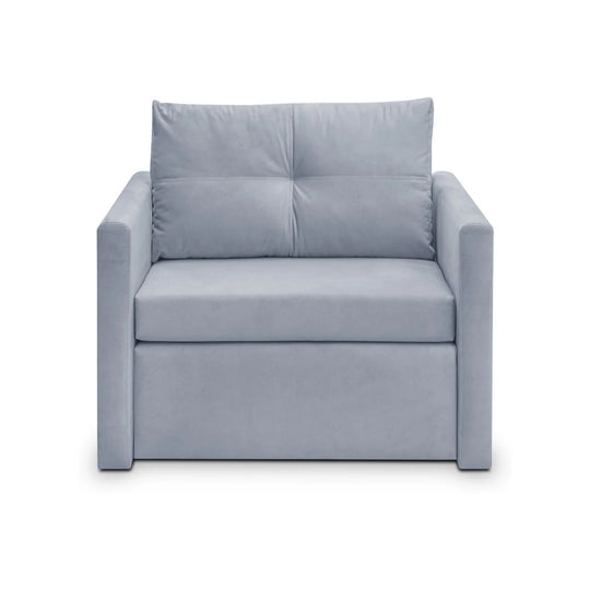 Fotoliu extensibil BUNIO, stofa catifelata gri - Modoo 2320, 98x88x86 cm