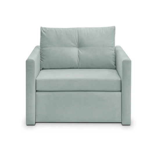 Fotoliu extensibil BUNIO, stofa catifelata verde menta - Modoo 2313, 98x88x86 cm