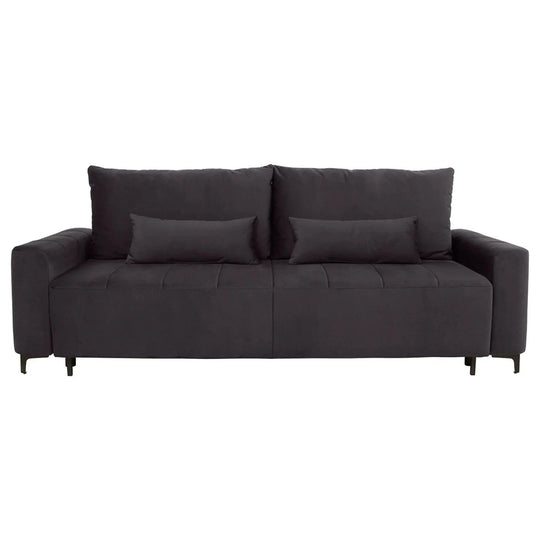 Canapea extensibila KAMARI, stofa catifelata gri antracit - Element 01, 235x108x93 cm