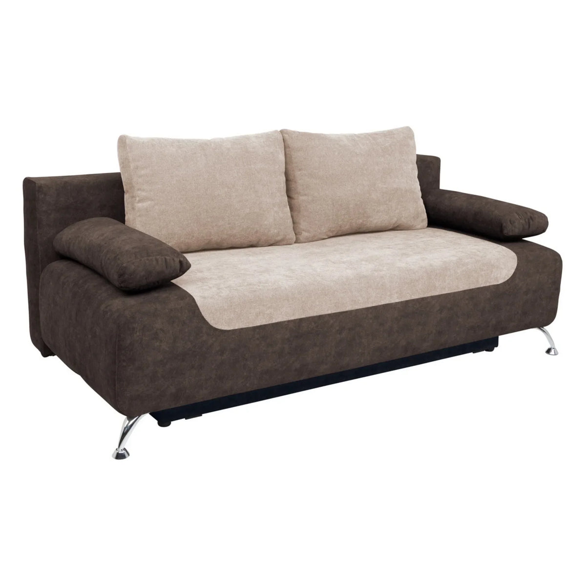 Canapea extensibila DARIA III, stofa catifelata maro - Doro 5111, 195x98x94 cm