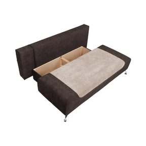 Canapea extensibila DARIA III, stofa catifelata maro - Doro 5111, 195x98x94 cm
