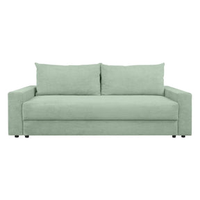 Canapea extensibila GARCIA, stofa catifelata verde menta - Poso 47, 233x108x92 cm