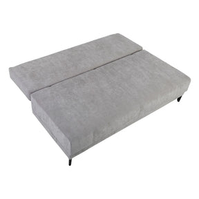 Canapea extensibila SENTILA, stofa catifelata bej - Wind 82, 198x106x91 cm
