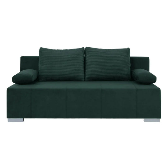 Canapea extensibila STREET IV, stofa catifelata verde - Trinity 28, 197x98x95 cm