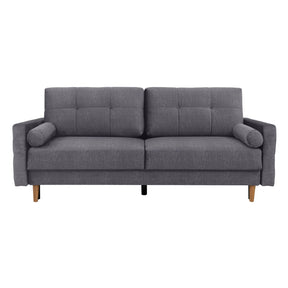 Canapea extensibila TORENT, stofa catifelata gri - Vogue 16, 220x98x95 cm