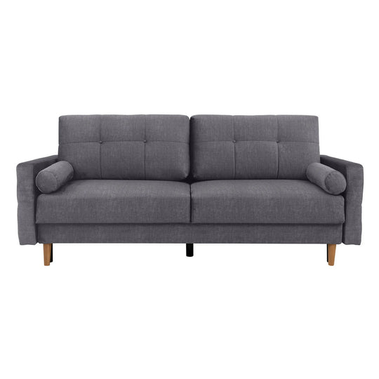 Canapea extensibila TORENT, stofa catifelata gri - Vogue 16, 220x98x95 cm