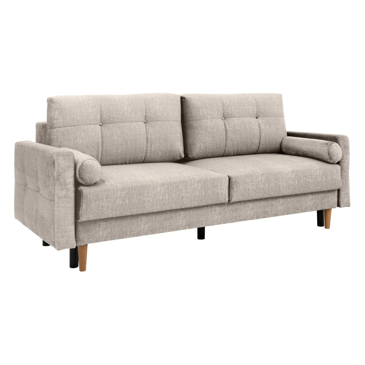 Canapea extensibila TORENT, stofa catifelata bej - Vogue 02, 220x98x95 cm