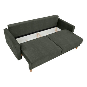 Canapea extensibila TORENT, stofa catifelata verde - Vogue 11, 220x98x95 cm