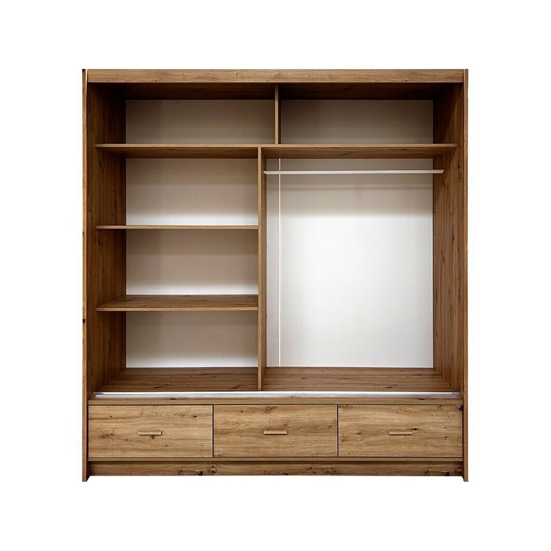 Dulap CANADA CA3-200, stejar artisan, PAL, cu 2 usi si 3 sertare, 200x60x215 cm
