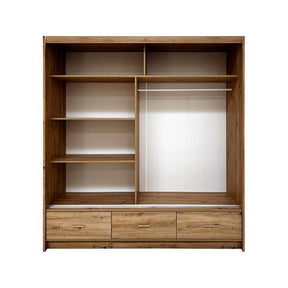 Dulap CANADA CA3-200, stejar artisan, PAL, cu 2 usi si 3 sertare, 200x60x215 cm