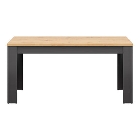 Masa extensibila Hesen, gri grafit/stejar artizanal, PAL, 160-200x90x76 cm