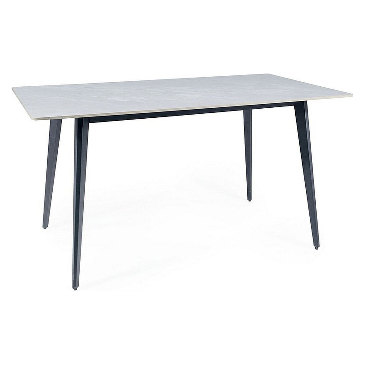 Masa IVY, gri/negru mat, ceramica/metal, 140x80x75 cm