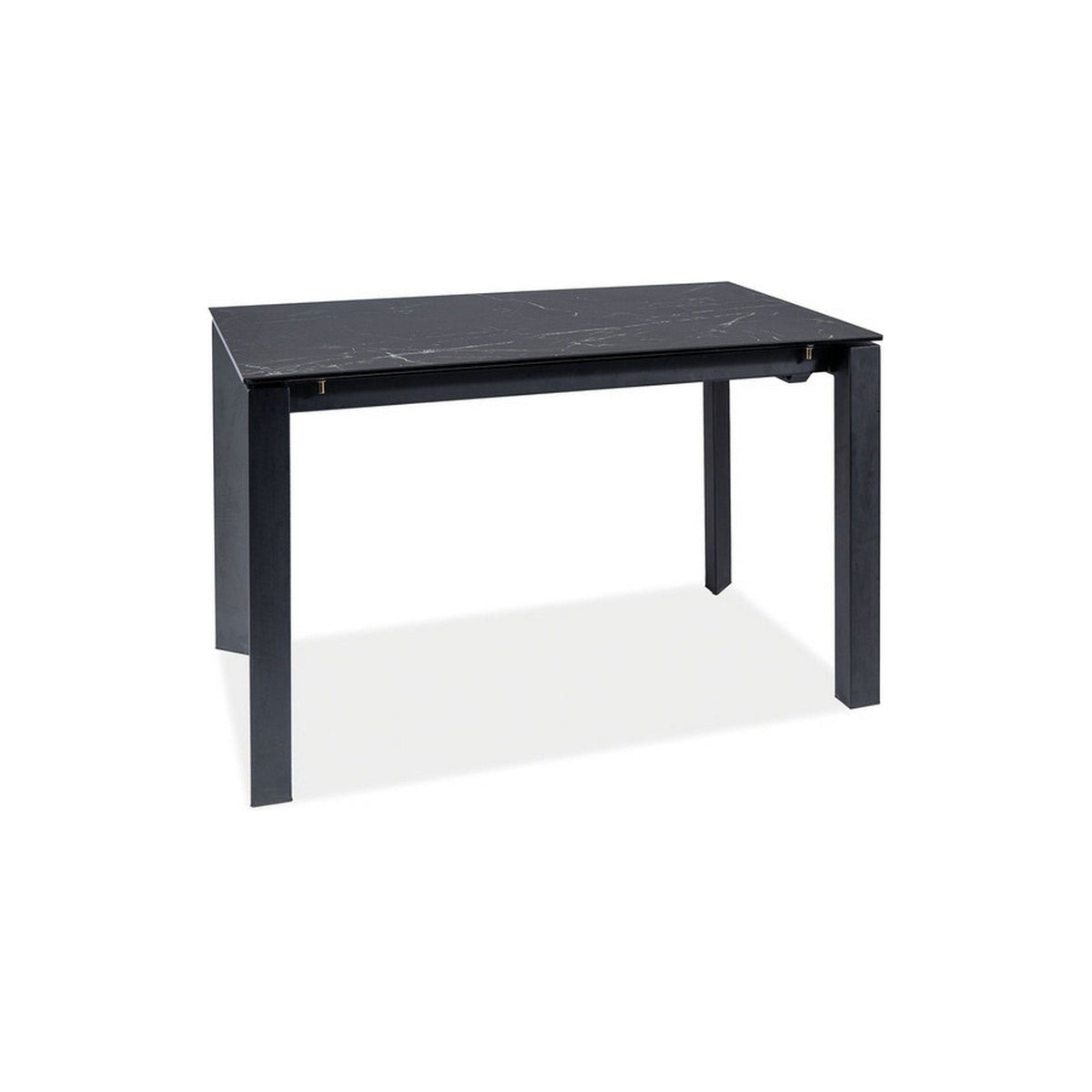 Masa extensibila METROPOL CERAMIC, sticla/ceramica, negru, 120-180x80x76 cm