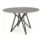 Masa MURANO, gri/negru, ceramica si metal, 120x76 cm