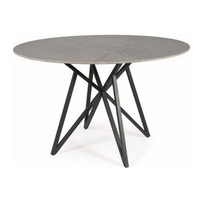 Masa MURANO, gri/negru, ceramica si metal, 120x76 cm