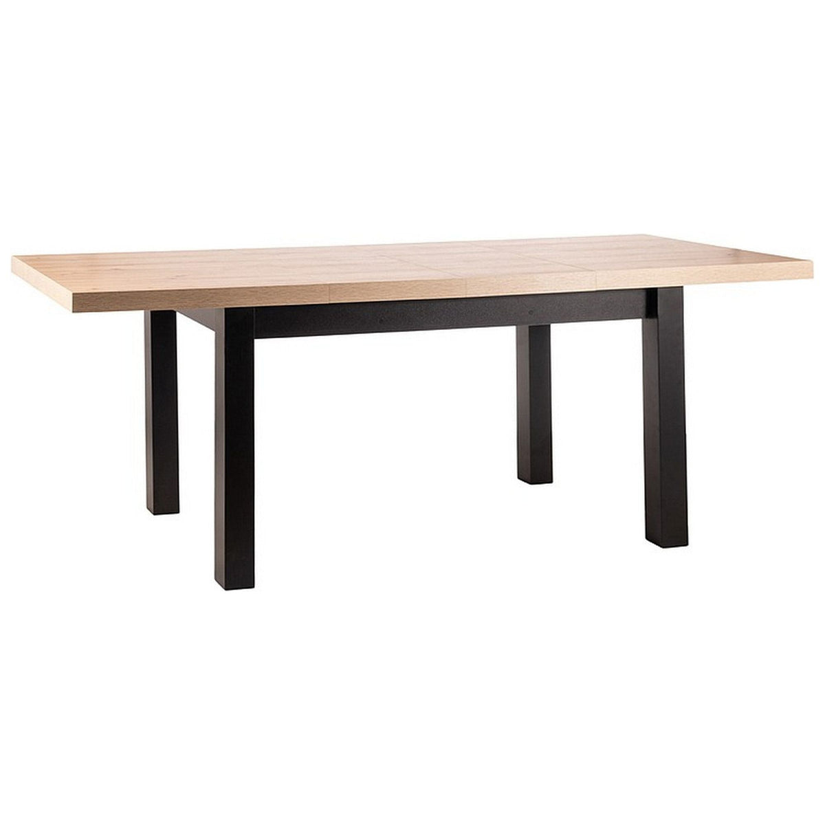 Masa extensibila PRESTO, stejar artisan/negru, PAL, 140-218x80x78 cm