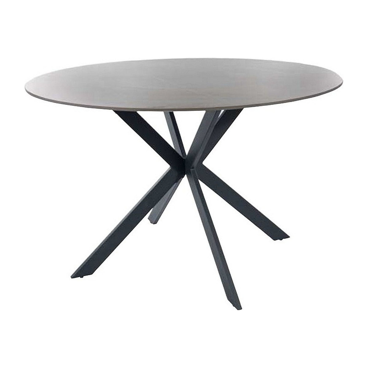 Masa rotunda TALIA, gri/negru mat, ceramica/metal, 120x76 cm