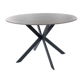 Masa rotunda TALIA, gri/negru mat, ceramica/metal, 120x76 cm