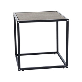 Masuta cafea JAKIM NEW TIP 1, gri/negru, metal, 40x40x40 cm