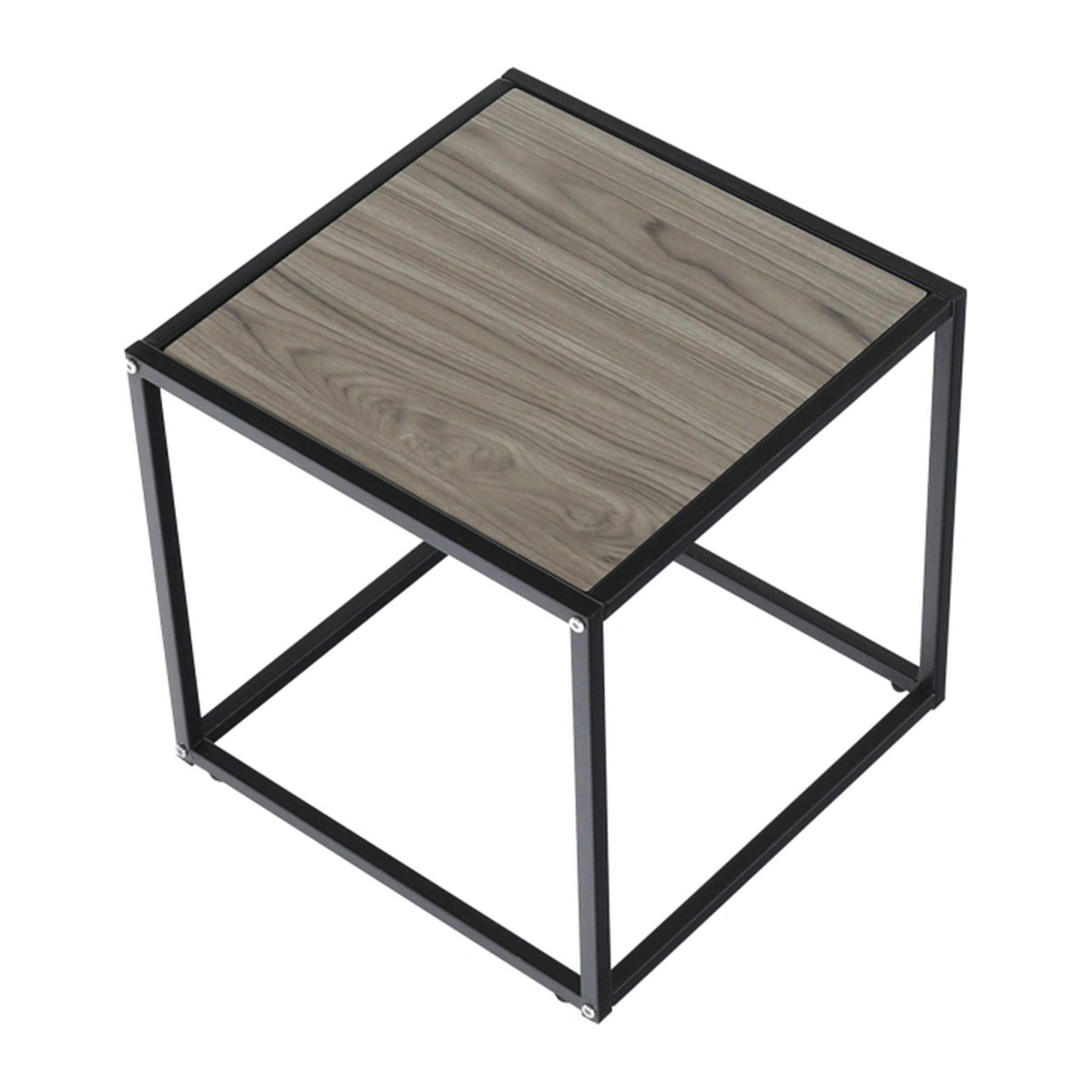 Masuta cafea JAKIM NEW TIP 1, gri/negru, metal, 40x40x40 cm
