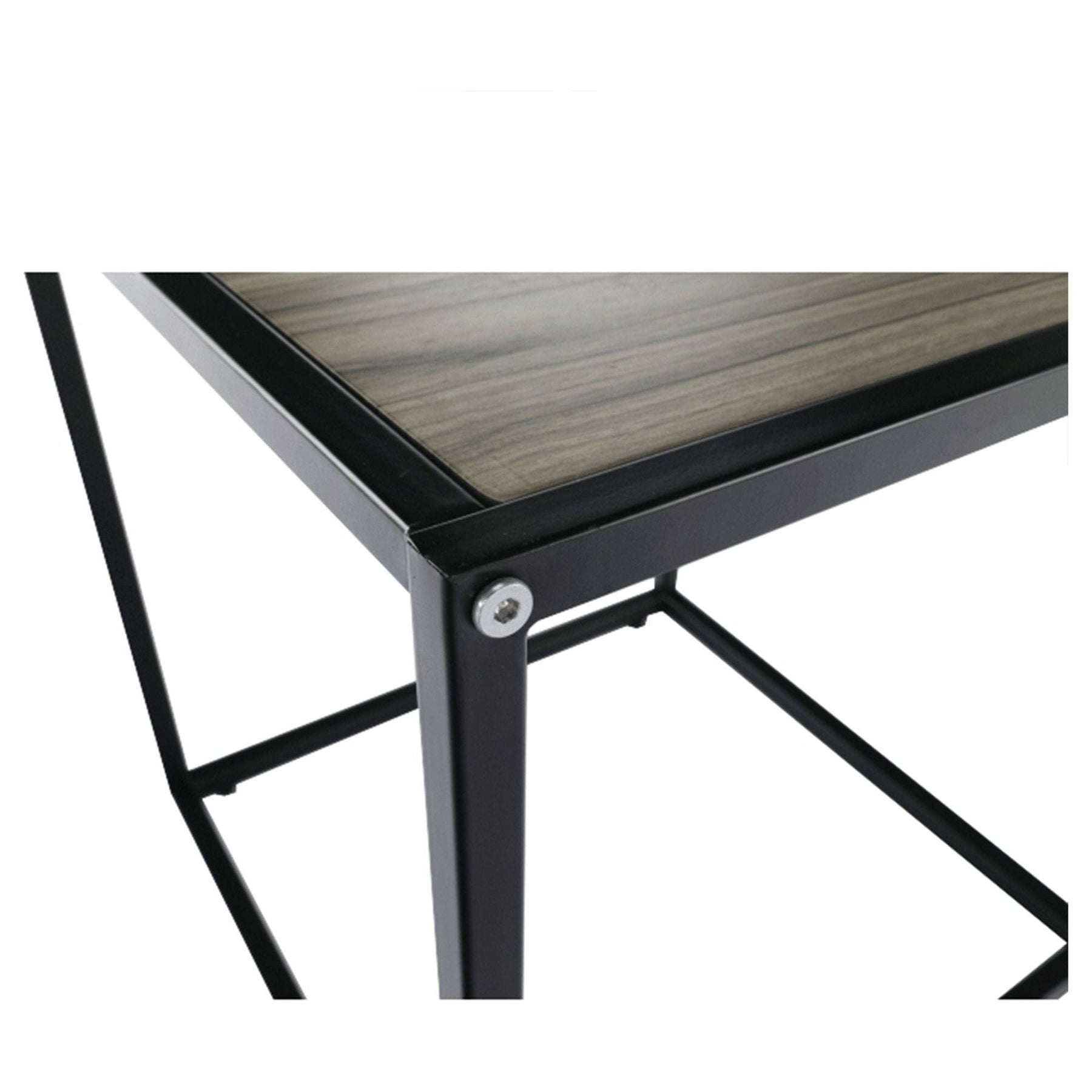 Masuta cafea JAKIM NEW TIP 1, gri/negru, metal, 40x40x40 cm