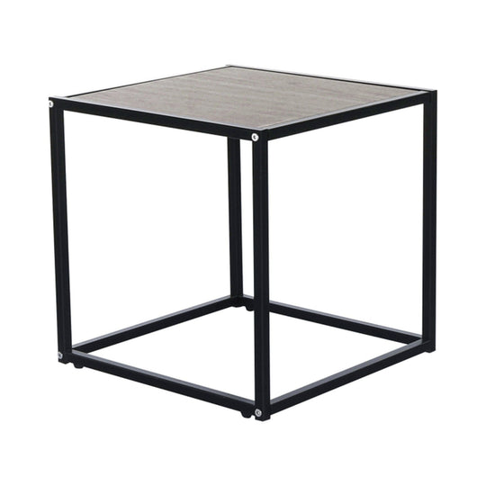 Masuta cafea JAKIM NEW TIP 1, gri/negru, metal, 40x40x40 cm