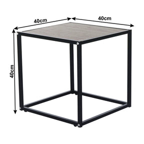 Masuta cafea JAKIM NEW TIP 1, gri/negru, metal, 40x40x40 cm