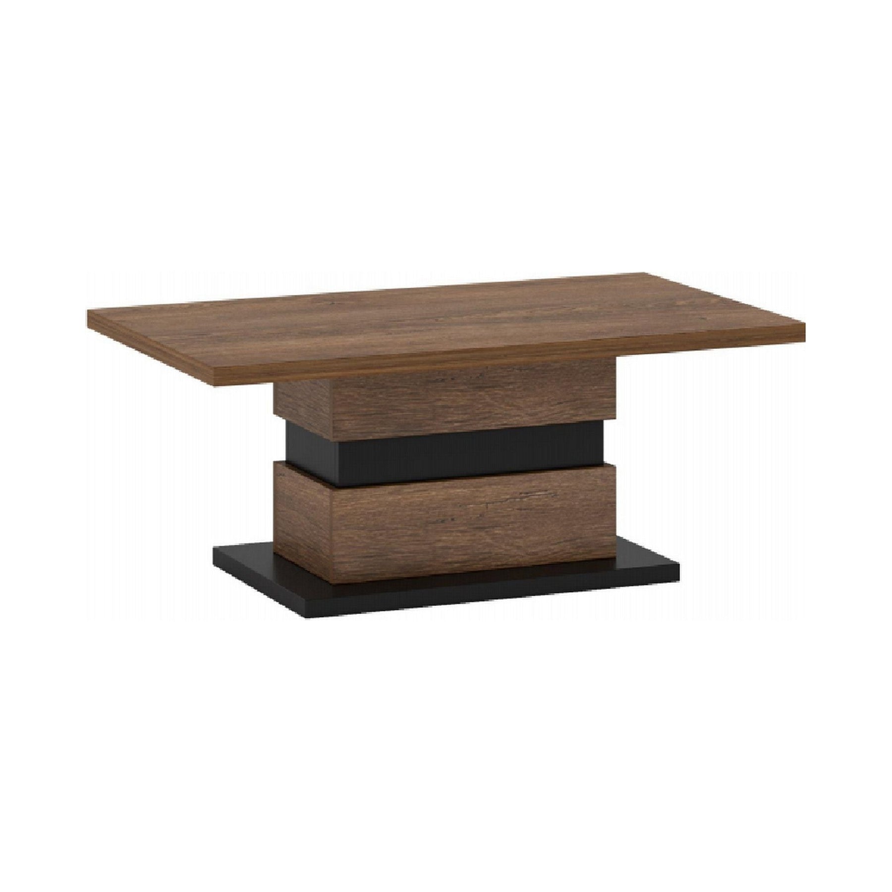 Masuta cafea DELIS T, stejar bolzano/negru laminat, 110x65x45 cm