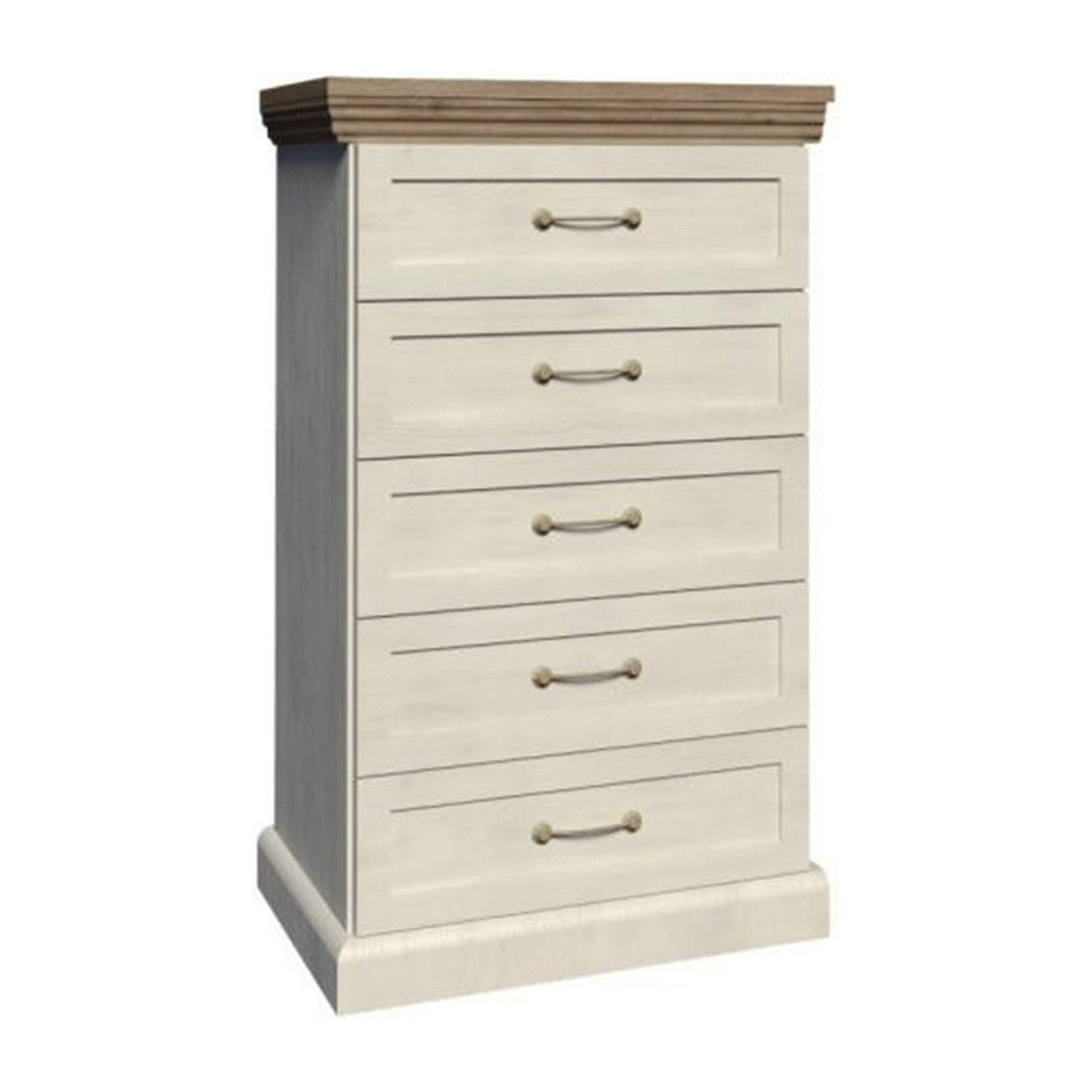 Comoda cu sertare ROYAL KS5, PAL melaminat, pin nordic/stejar, 57x98x46 cm